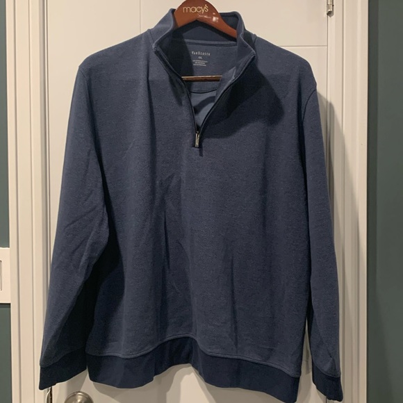 Van Heusen XXL Half Zip Sweater in Blue - Picture 1 of 6